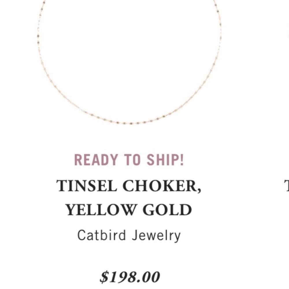 SOLD ! Catbird Tinsel Chain Necklace Choker 16.75” - Picture 3 of 11